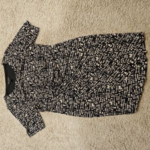 Light beige and black dress